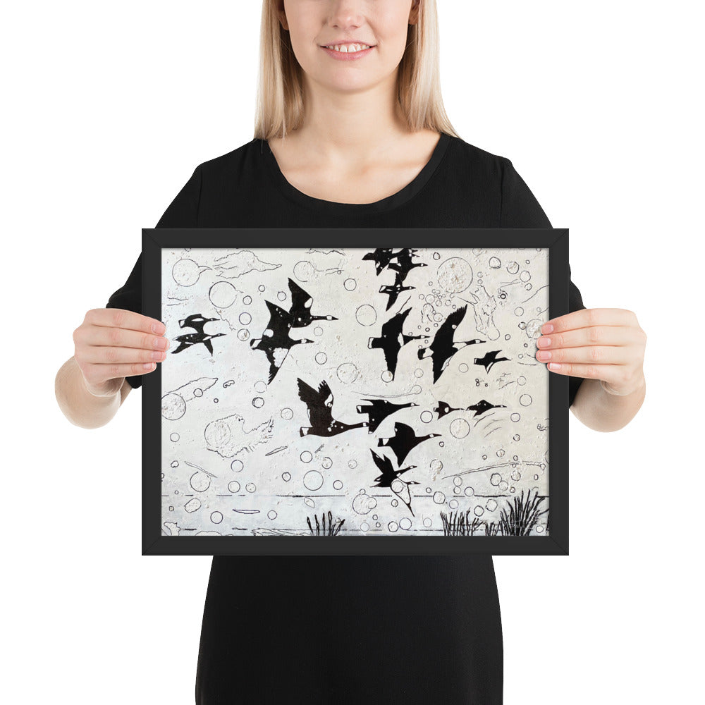 Canada Geese - Framed Paper Print