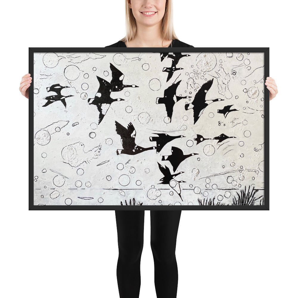 Canada Geese - Framed Paper Print
